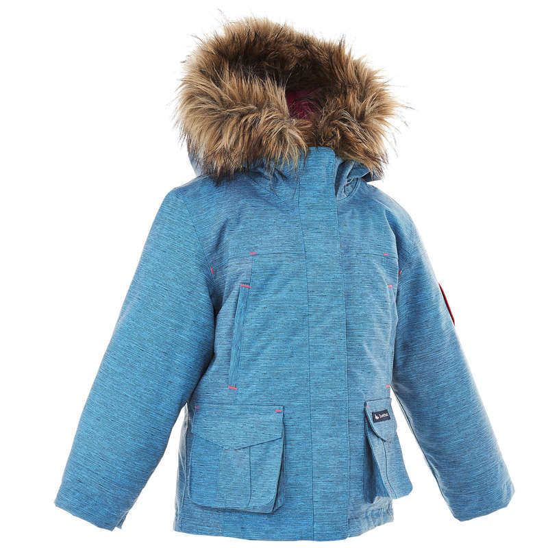 GIRL SNOW HIKING JACKETS & WARM PANTS Hiking - GIRLS’ JACKET SH500 U-WARM-BLU QUECHUA - Hiking Jackets
