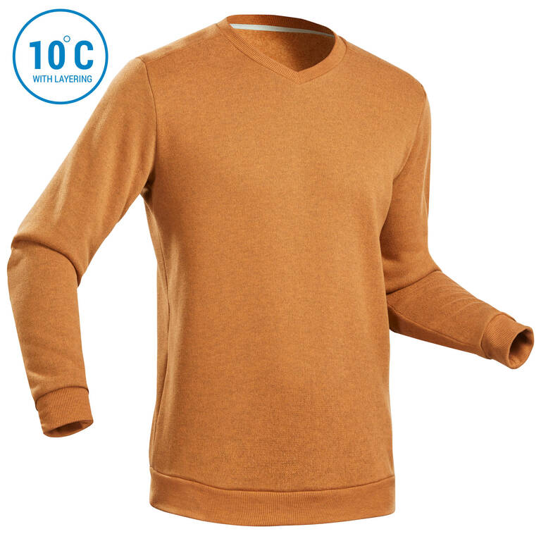 Men's Hiking Sweater - NH150 - Ochre