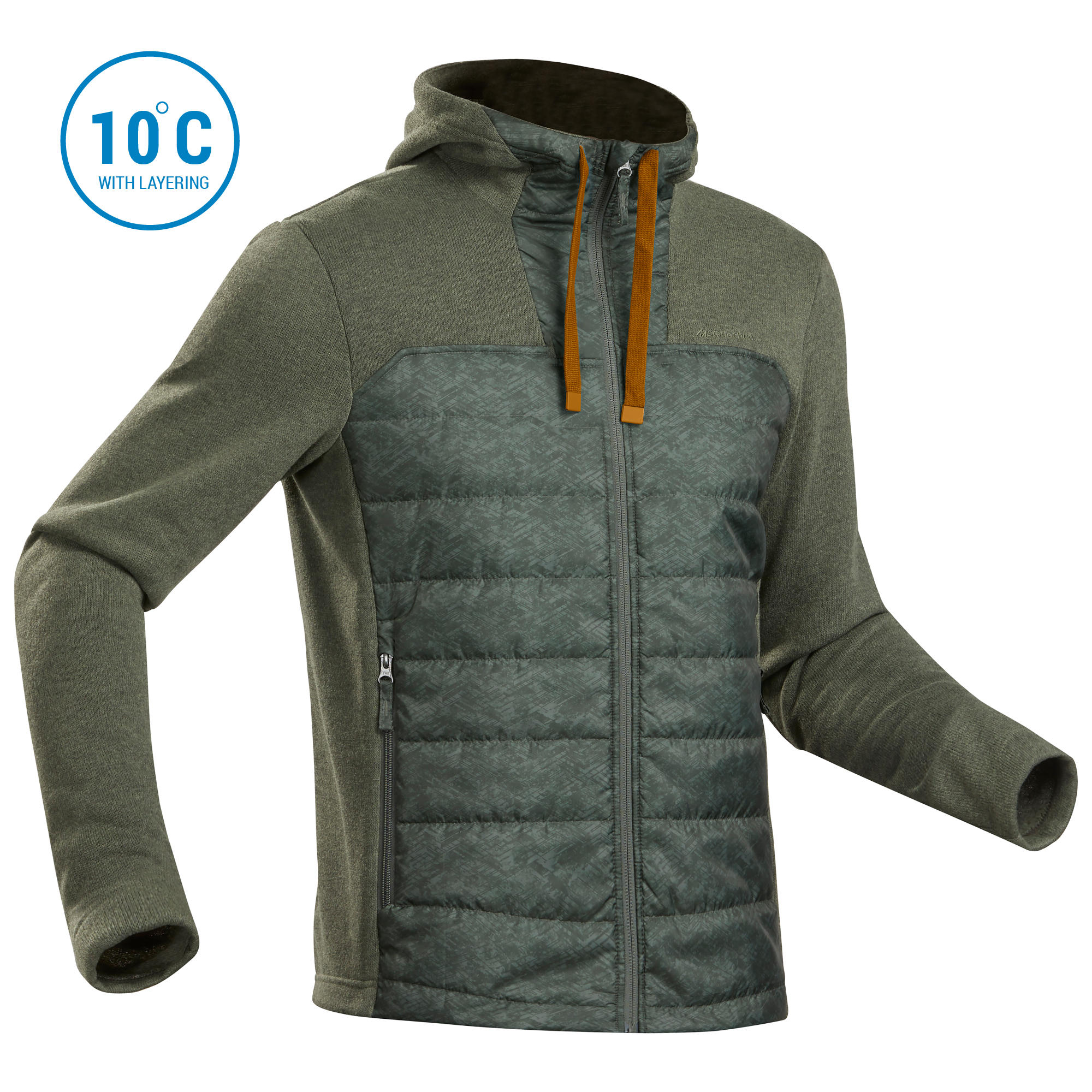 Men's NH100 Hybrid hiking hoodie