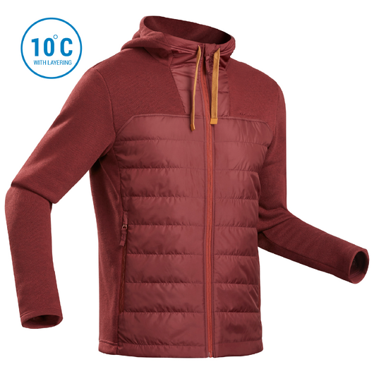 Sweat à capuche de randonnée - NH100 Hybride - Homme