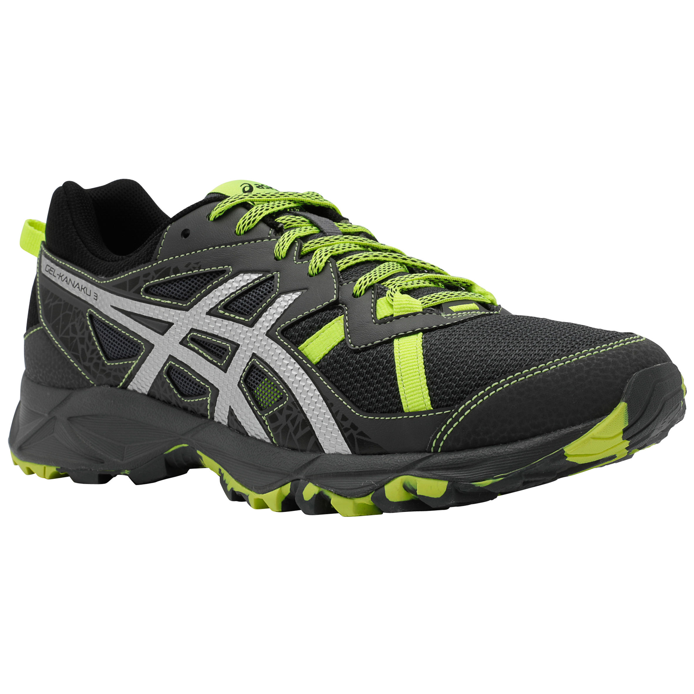 Laufschuhe Trail Asics Gel Kanaku 3 Herren grau/gelb