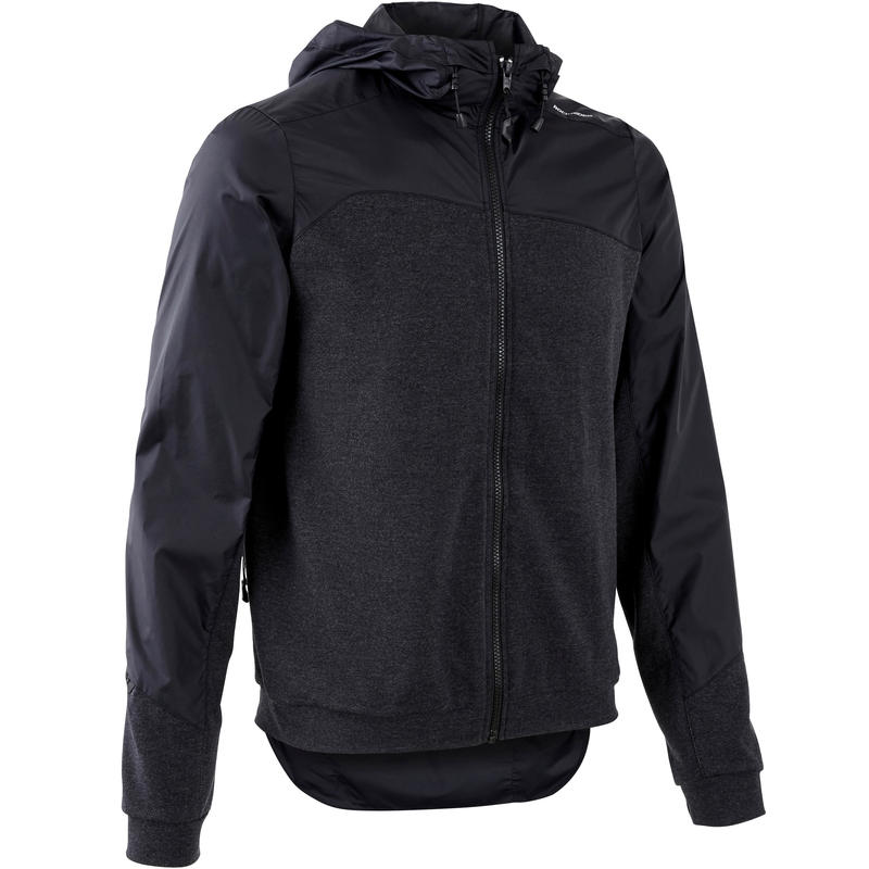Men's Windproof Mountain Biking Jacket Black Decathlon