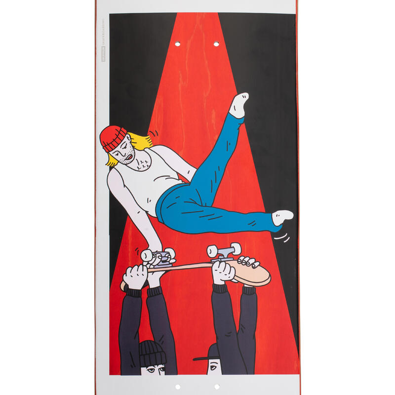 PLANCHE DE SKATE DECK 120 BRUCE TAILLE 8.5" ROUGE.