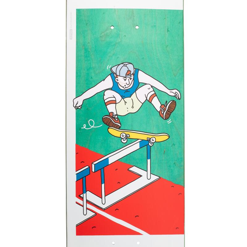 PLANCHE DE SKATE DECK 120 BRUCE TAILLE 7.75" VERTE.