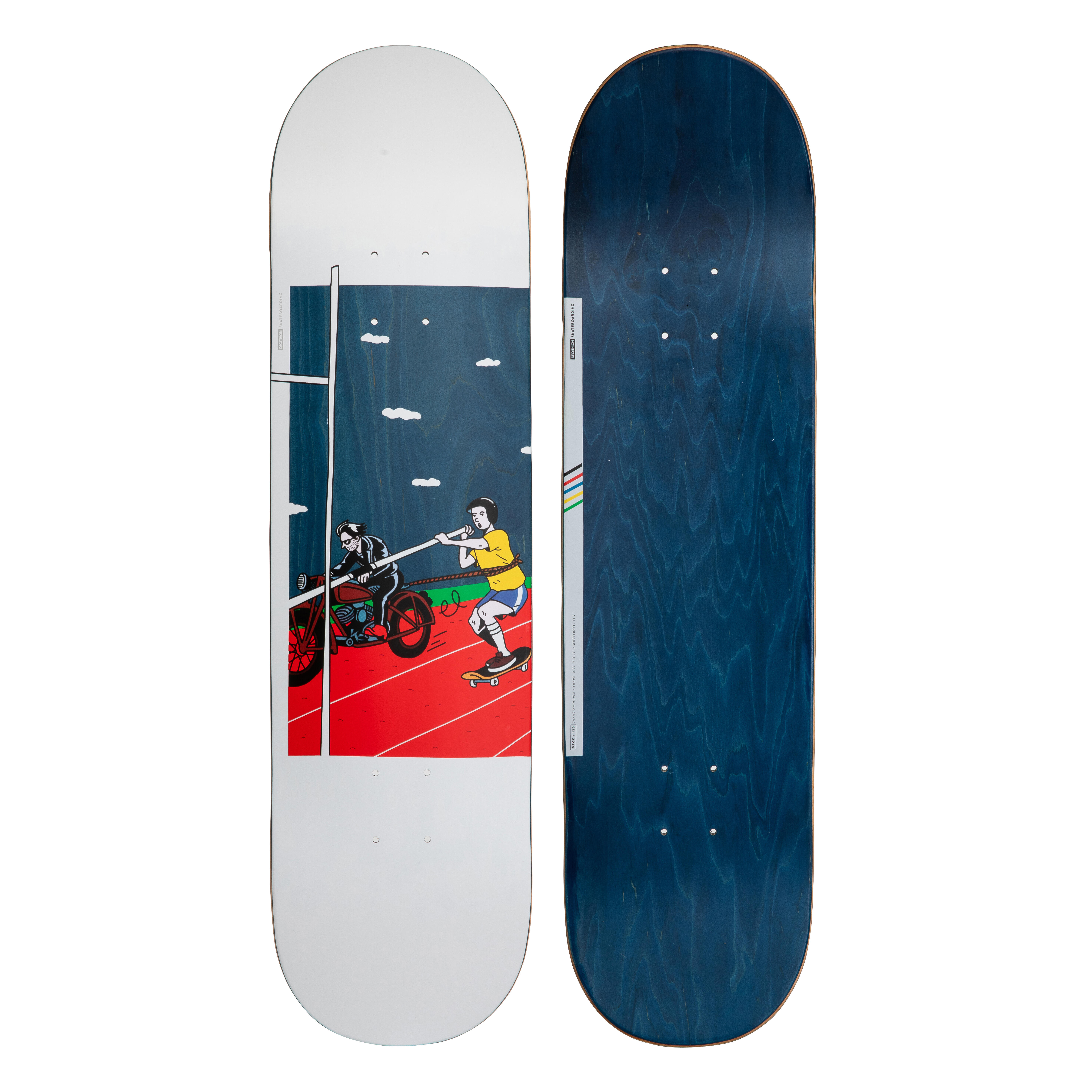 8.75" Skateboard Deck 120 Greetings Oxelo Decathlon