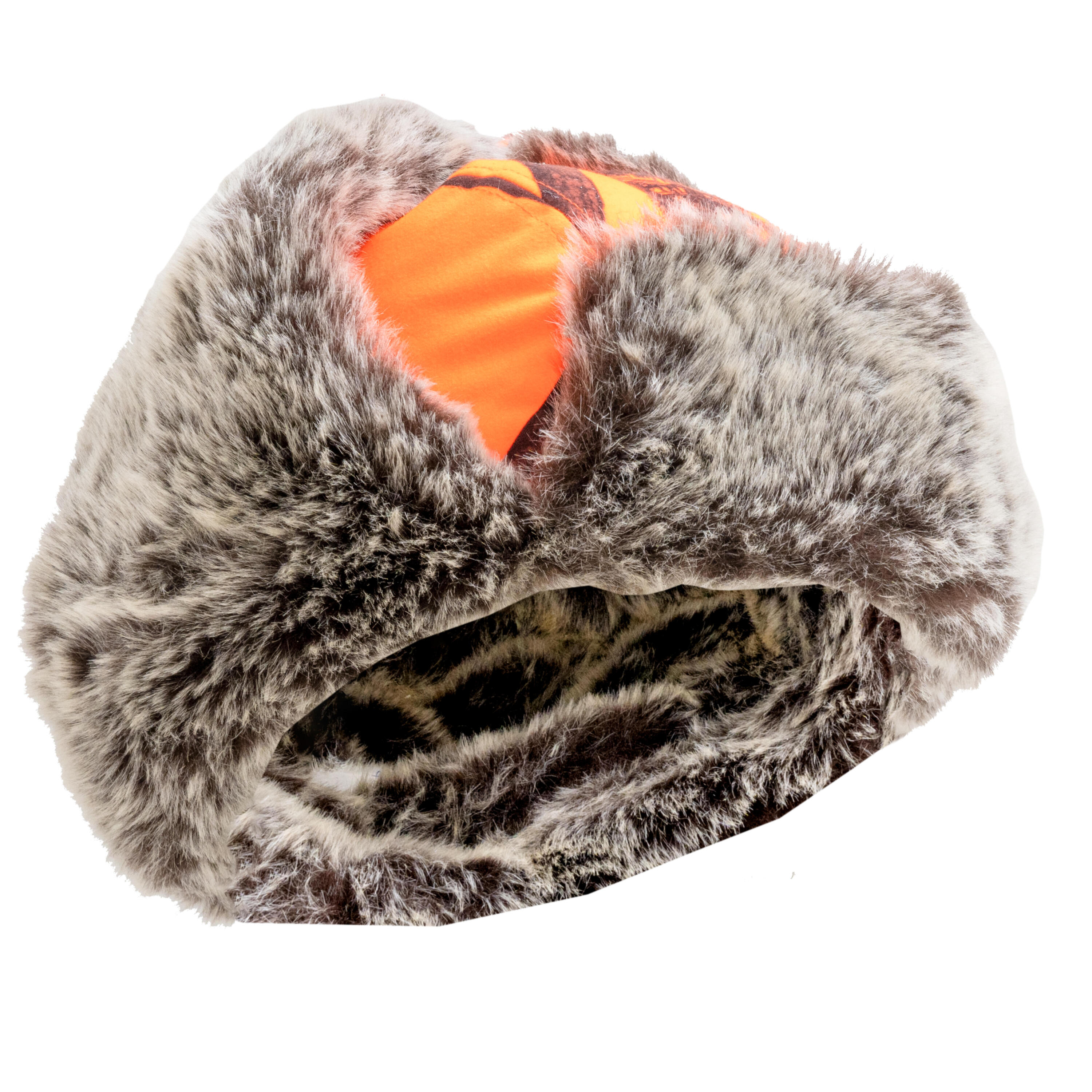 Gorro Caza Solognac Adulto Calido Orejeras Camo Naranja Fluo Alta Visibilidad 7/10
