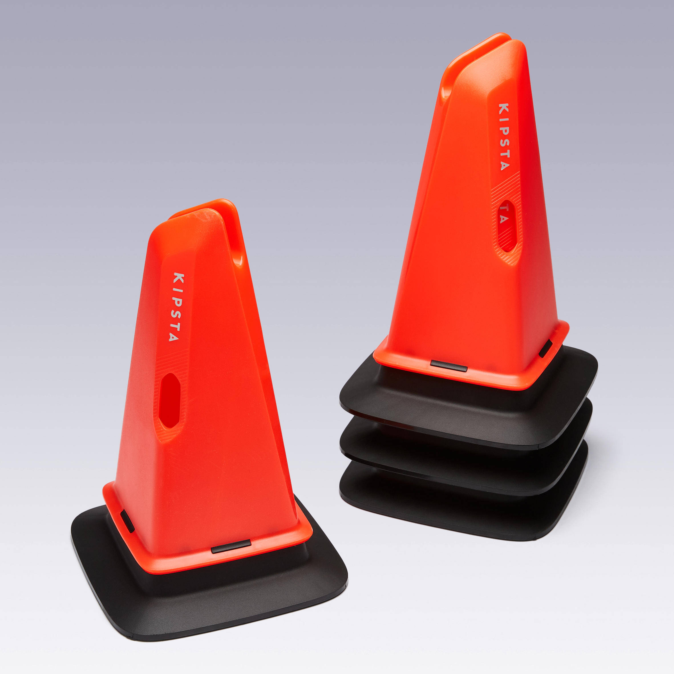 30cm Weighted Training Cones 4-Pack Modular - Orange -  1