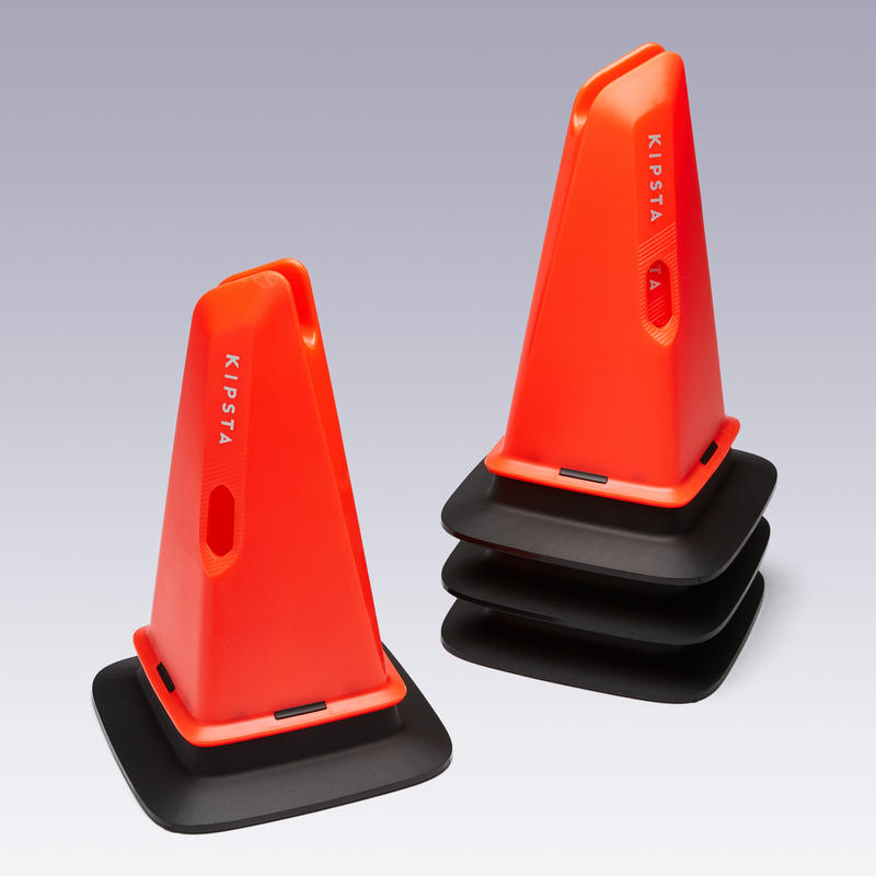30cm Weighted Training Cones 4Pack Modular Orange Decathlon
