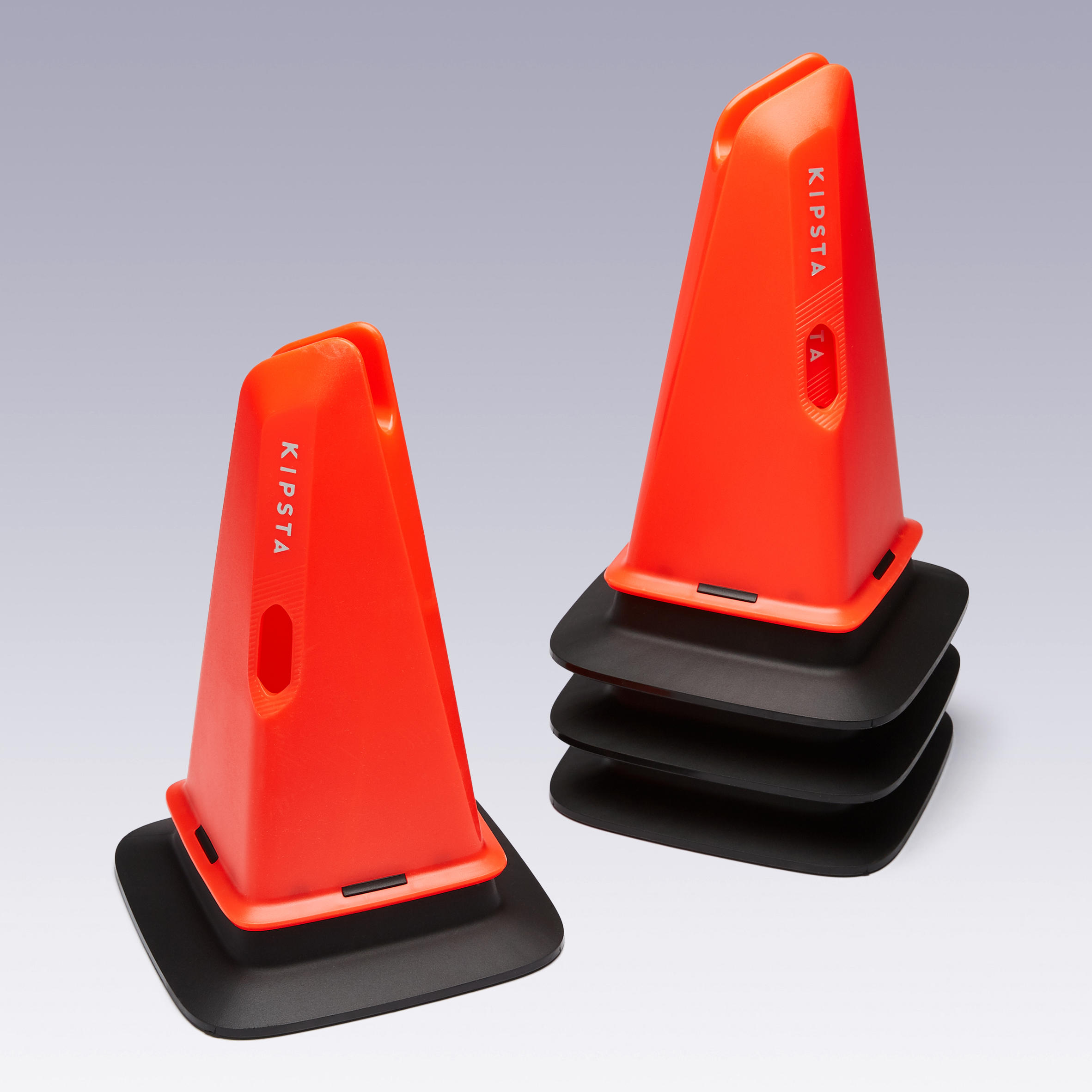 30cm Weighted Training Cones 4-Pack Modular - Orange 5/8