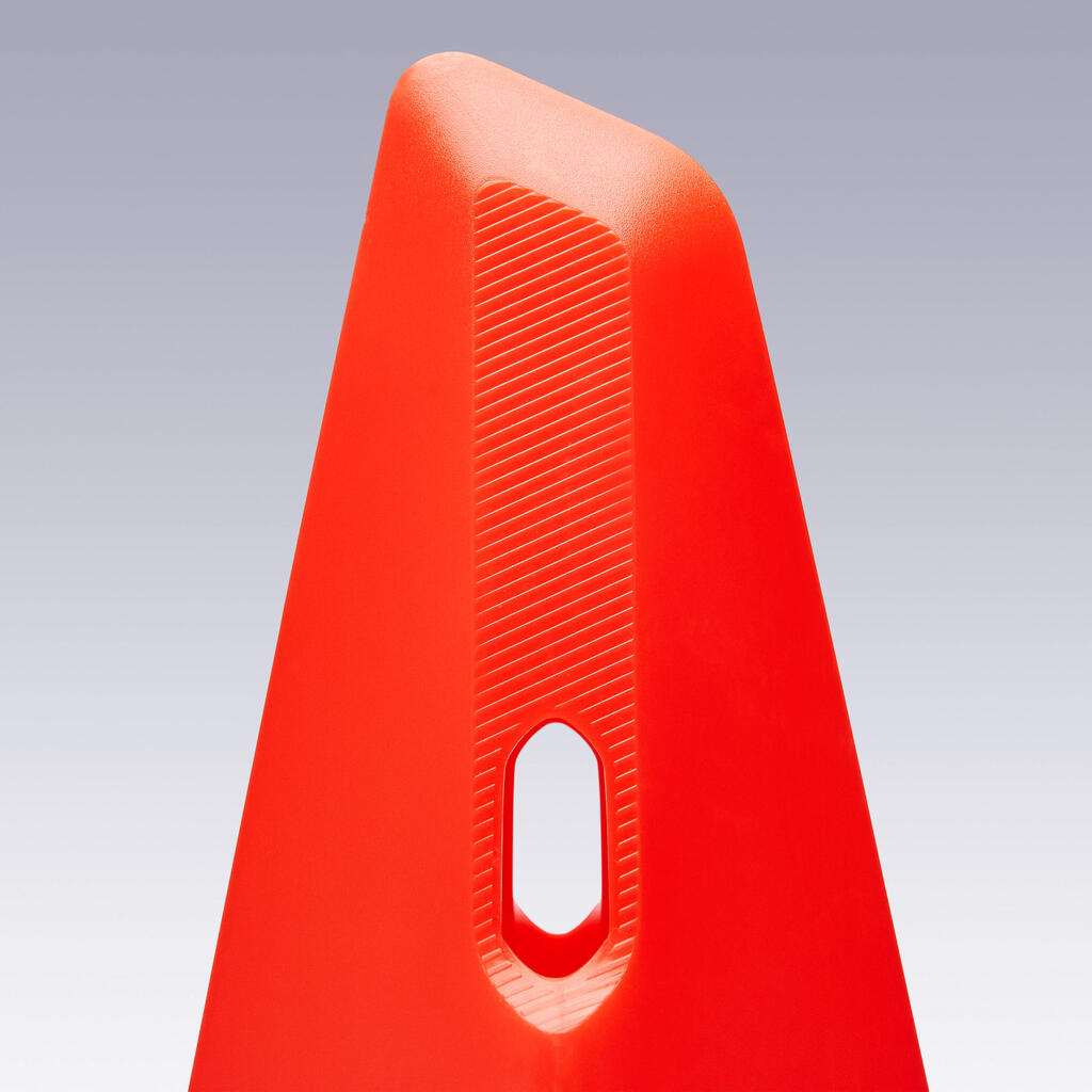 Súprava 4 vymedzovacích kužeľov Modular 30 cm oranžová na futbalový tréning