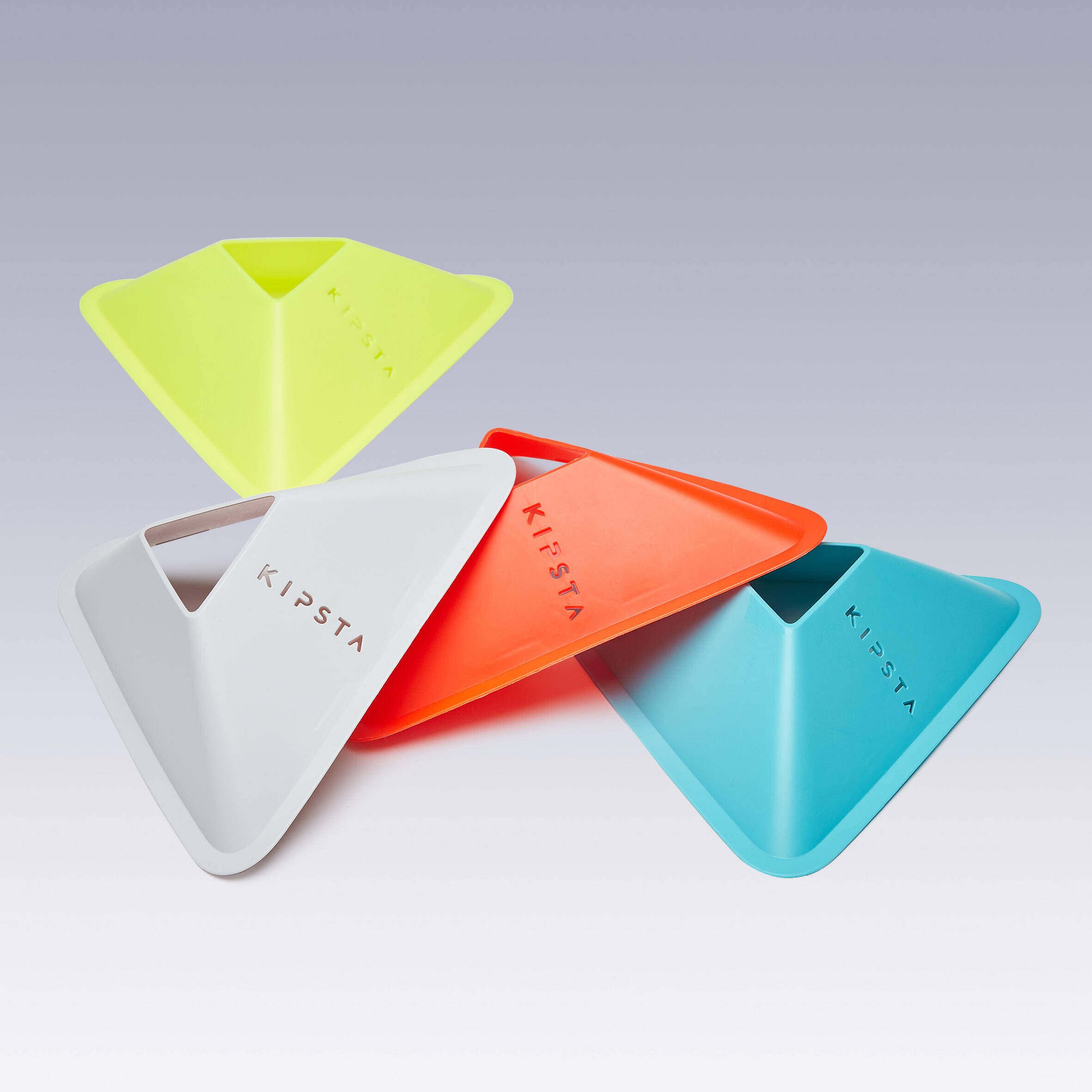 Essential Pack Of 40 Flat Markers - 4 Colours (Yellow, Orange, Grey, Blue) -  1