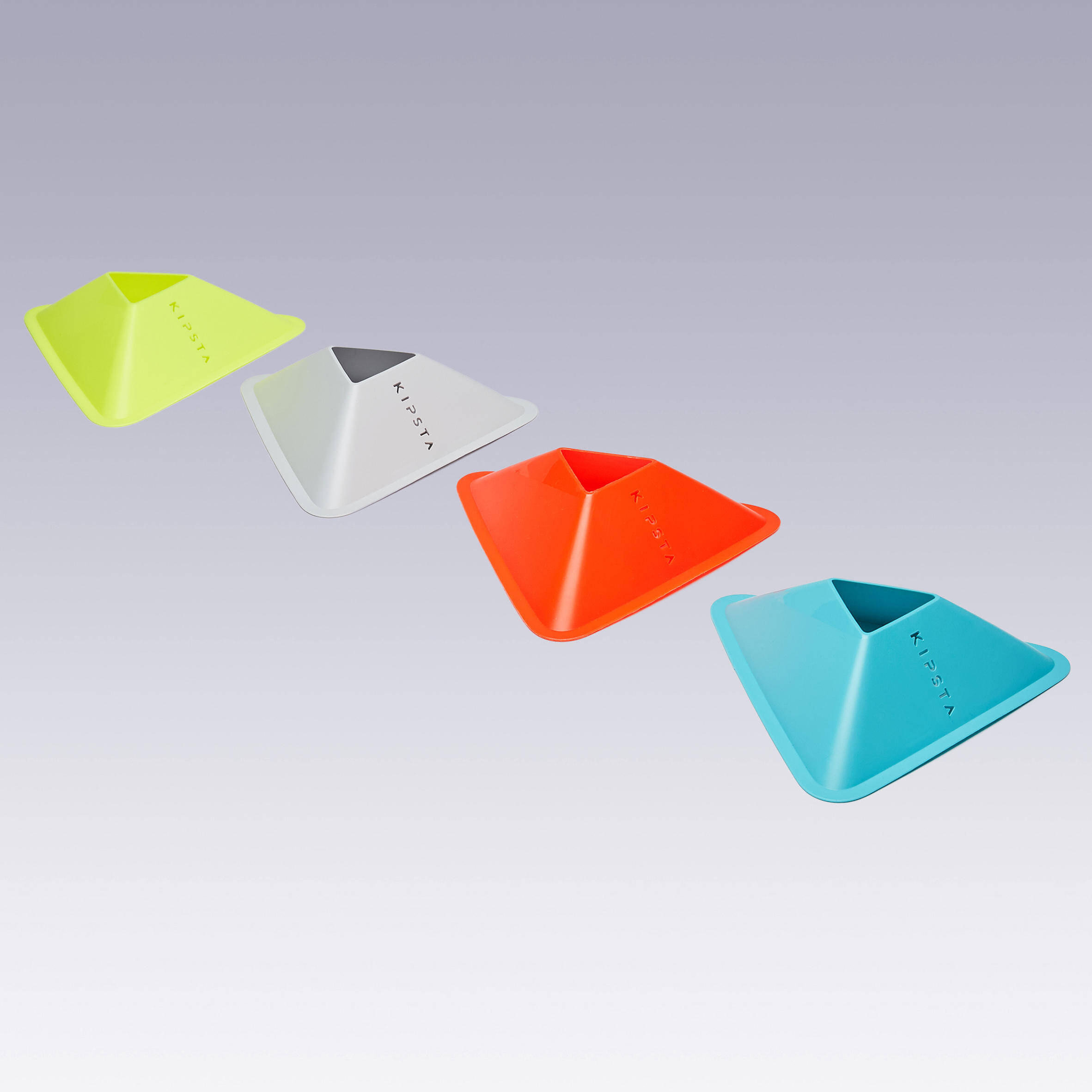Essential Pack Of 40 Flat Markers - 4 Colours (Yellow, Orange, Grey, Blue) -  2
