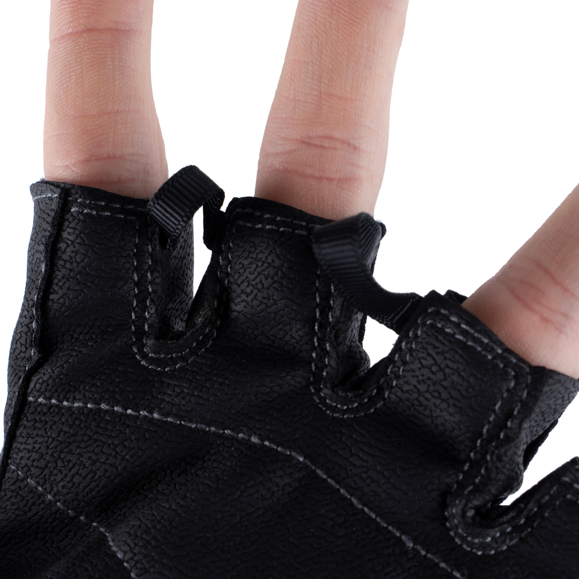 100 Weight Training Gloves - Black/Grey 8/8