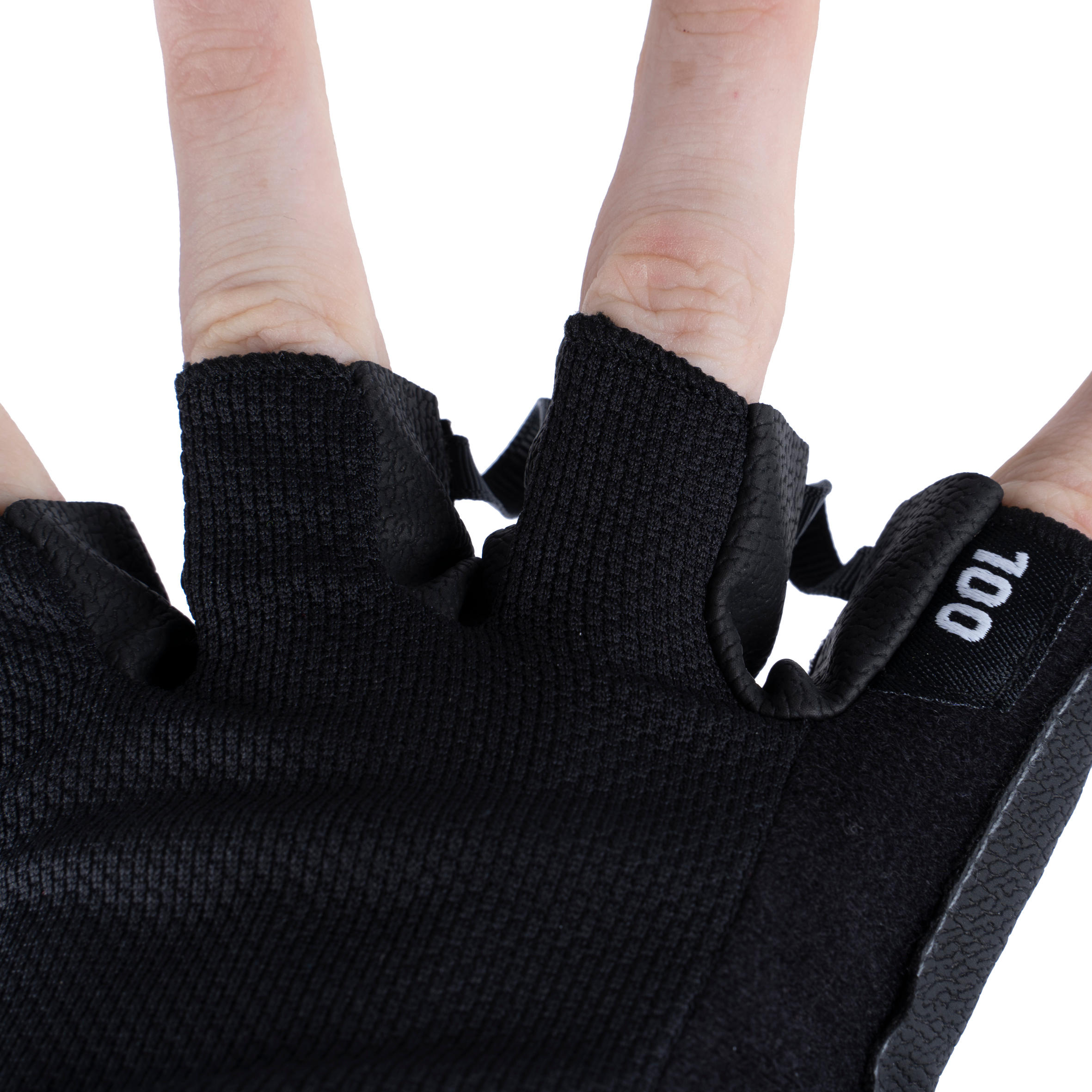 100 Weight Training Gloves - Black/Grey 2/8
