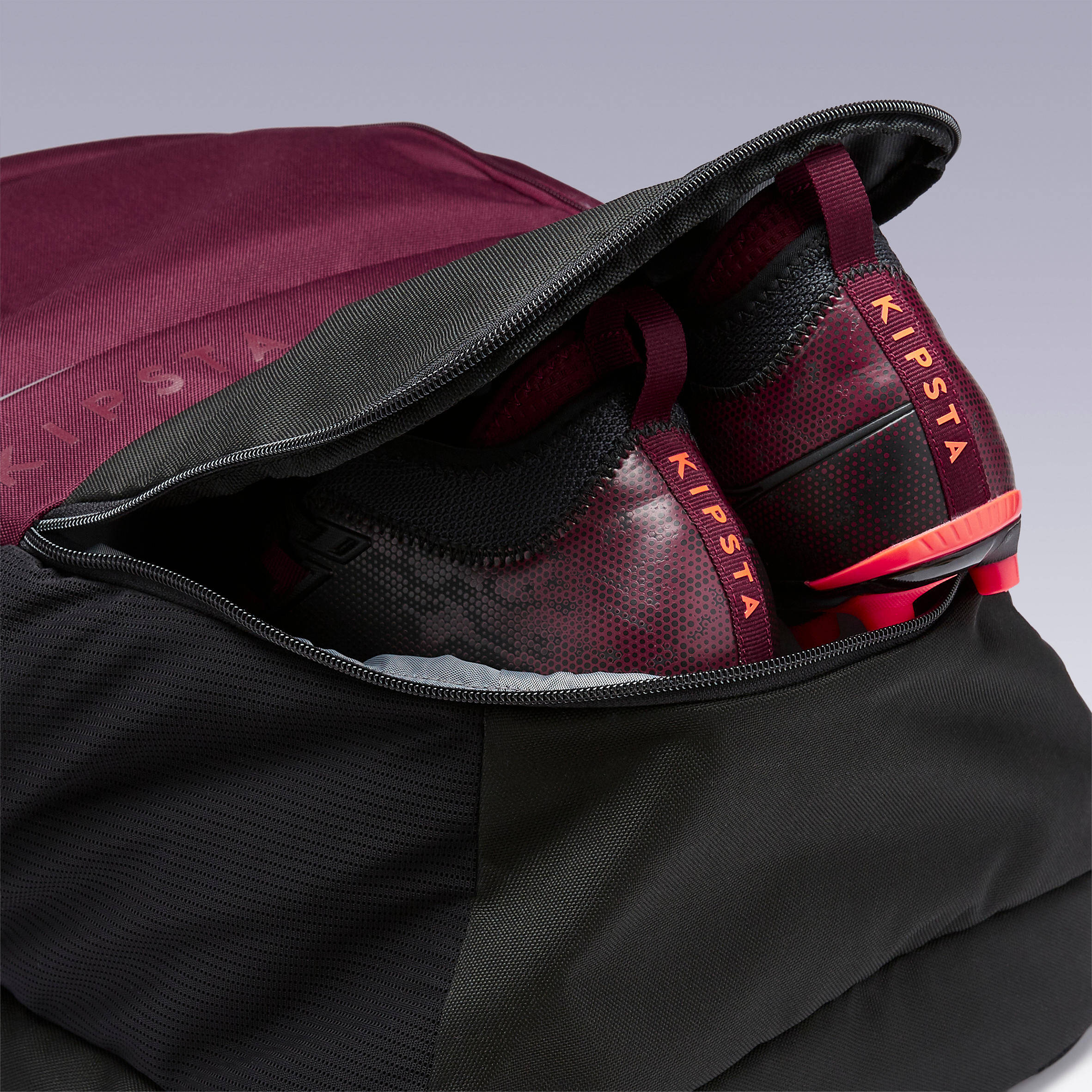 Sports Backpack 35L with Laptop Pocket - Burgundy/Black -  5