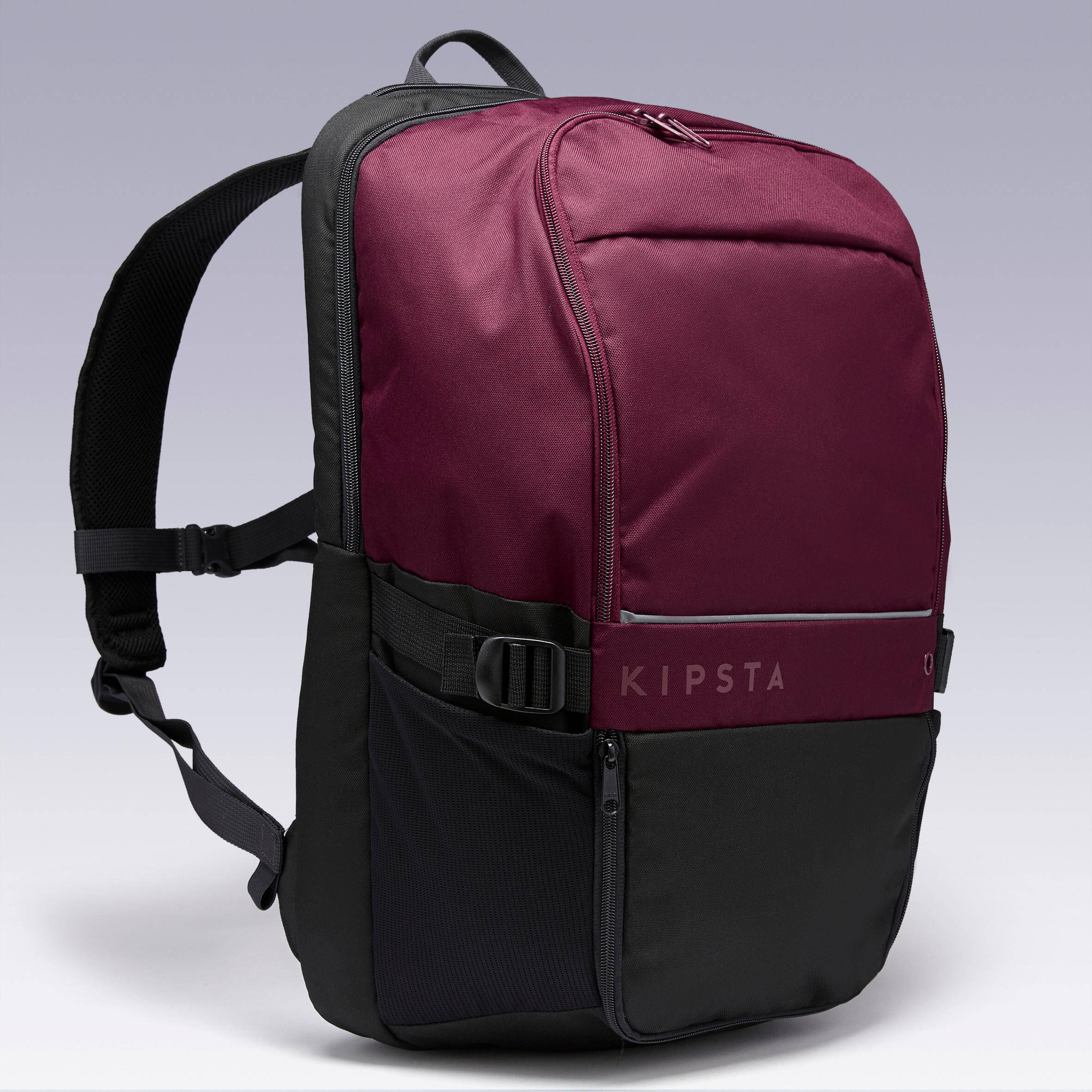 Sports Backpack 35L with Laptop Pocket - Burgundy/Black -  1