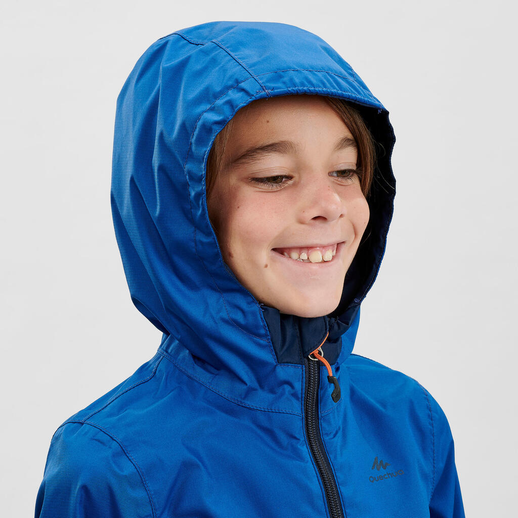 Wanderjacke MH500 Wasserdicht Kinder Gr. 122–170 marineblau