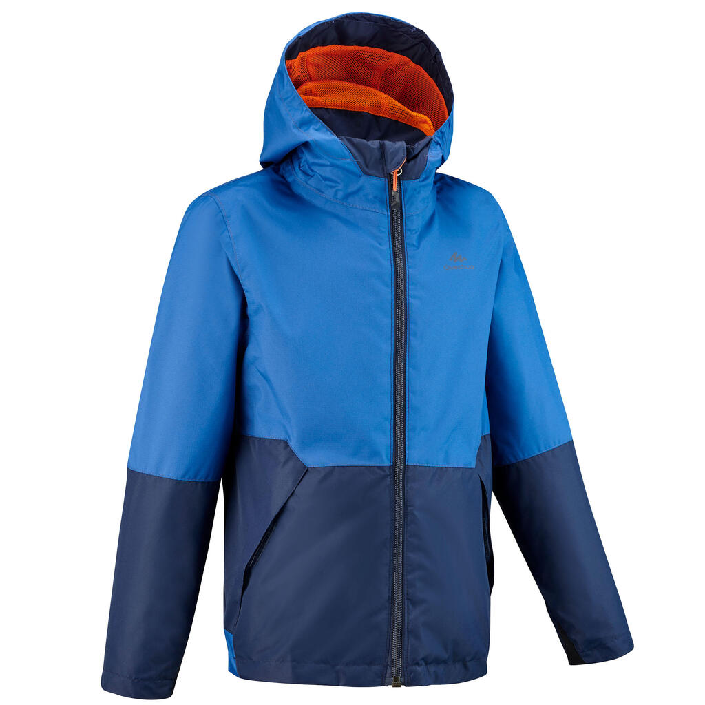 Wanderjacke MH500 Wasserdicht Kinder Gr. 122–170 marineblau