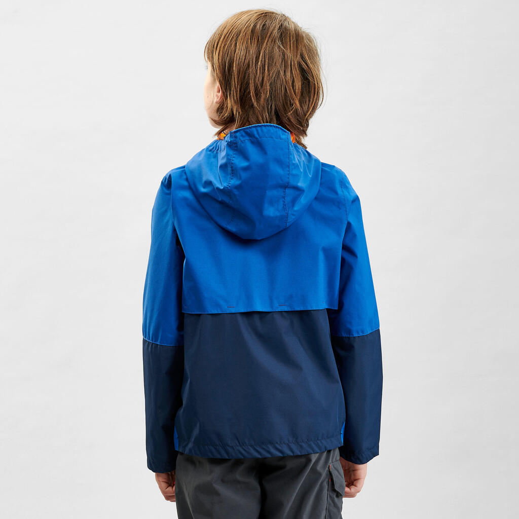 Wanderjacke MH500 Wasserdicht Kinder Gr. 122–170 marineblau