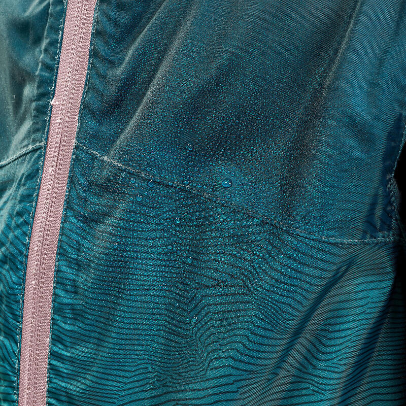 Veste imperméable de randonnée - MH150 turquoise - enfant 7-15 ans