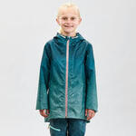 Kid's Mountain Hiking Waterproof Jacket MH150 7-15 Years - Turquoise