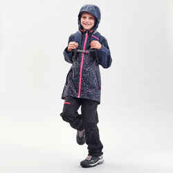 Kids' Hiking Waterproof Jacket MH150 7-15 Years - navy blue