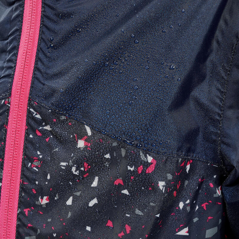 Regenjas voor wandelen MH150 marineblauw kinderen 7-15 jaar