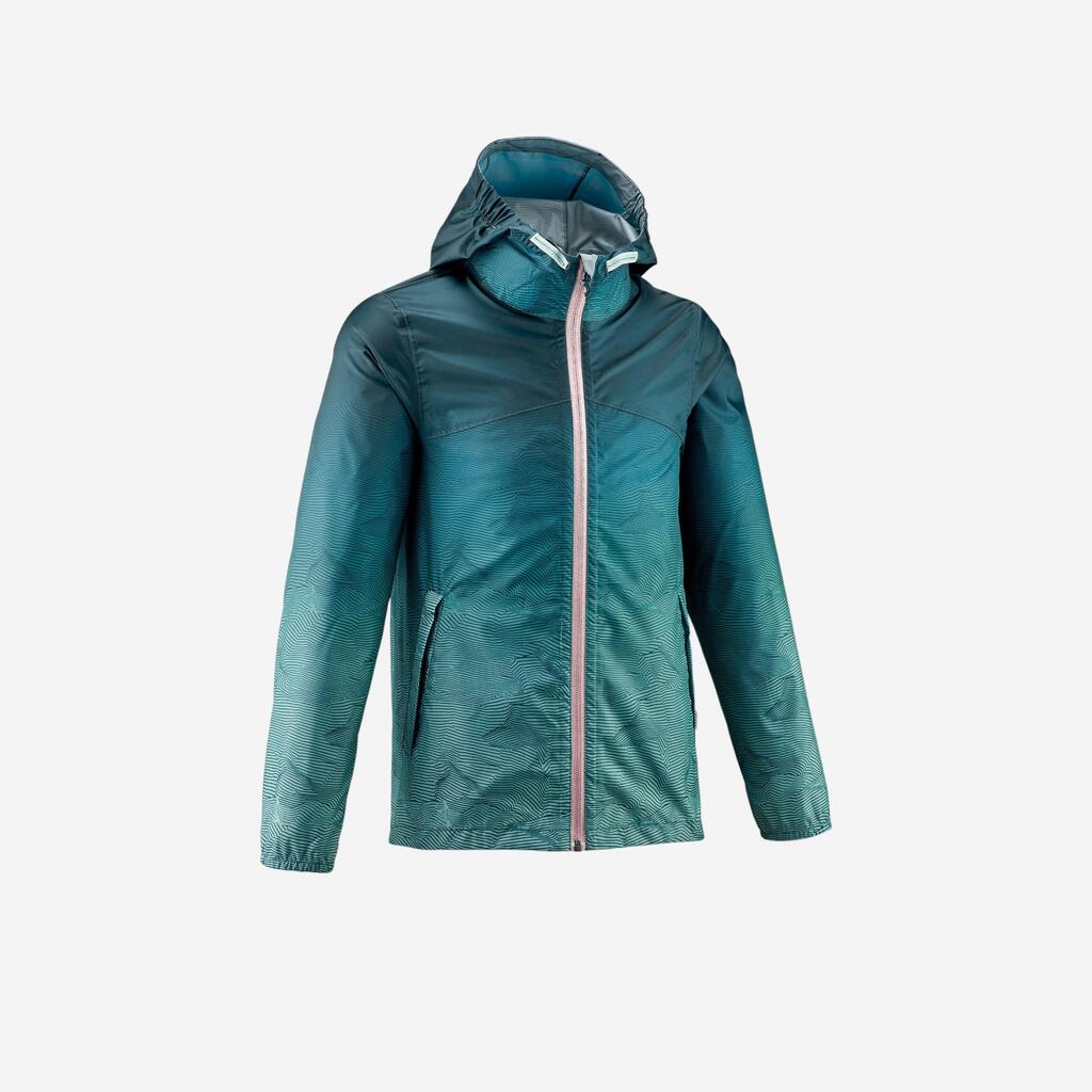 Veste imperméable de randonnée - MH150 turquoise - enfant 7-15 ans