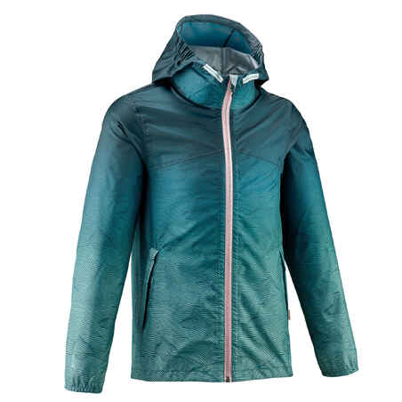 Veste imperméable de randonnée - MH150 turquoise - enfant 7-15 ans