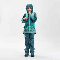 Kids' Hiking Waterproof Jacket MH150 7-15 Years - turquoise