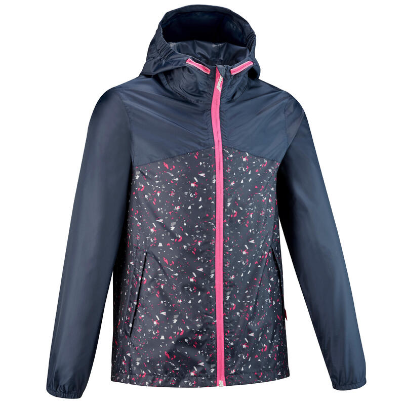 Veste imperméable de randonnée - MH150 bleu marine - enfant 7-15 ans