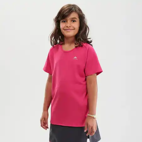 Kids' Hiking T-Shirt - MH500 Aged 7-15 - Pink