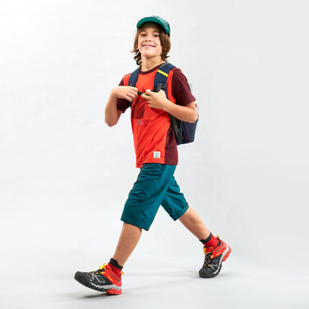 Children's Hiking T-shirt - MH100 - Age 7-15 Years - Orange
