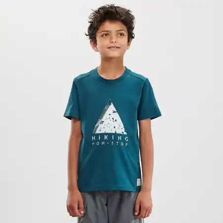 Kids' Hiking T-Shirt - MH100 Dark Green