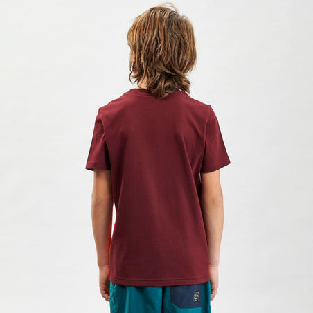 Children's Hiking T-shirt - MH100 - Age 7-15 Years - Orange