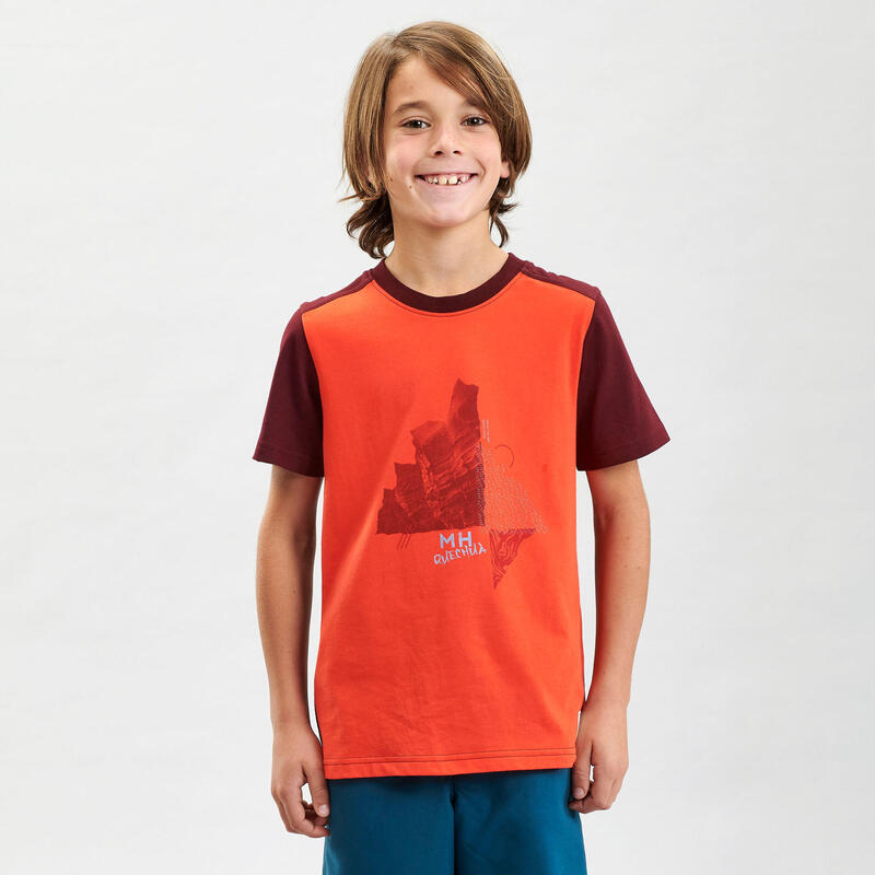 T-Shirt de randonnée - MH100 orange - enfant 7-15 ans