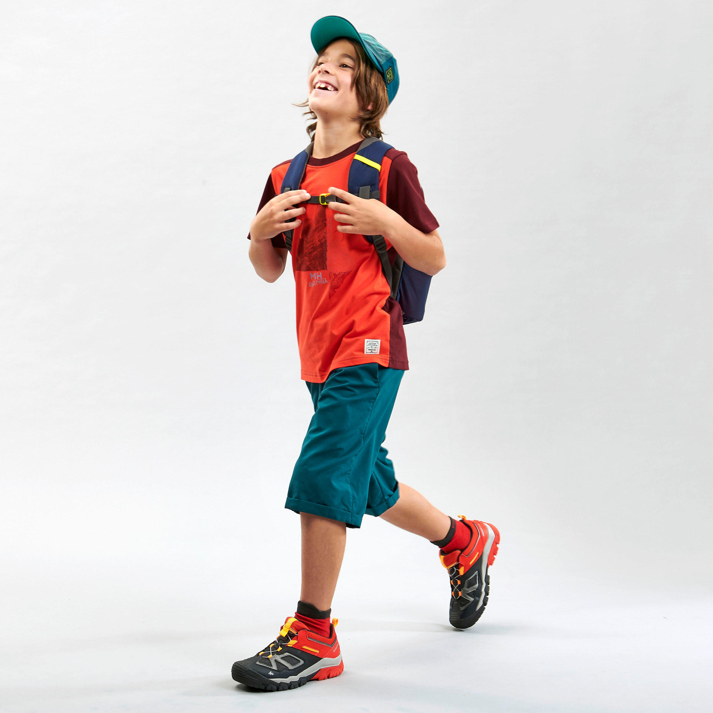 Kids’ Hiking Shorts - MH100 Aged 7-15 - Green 2/7