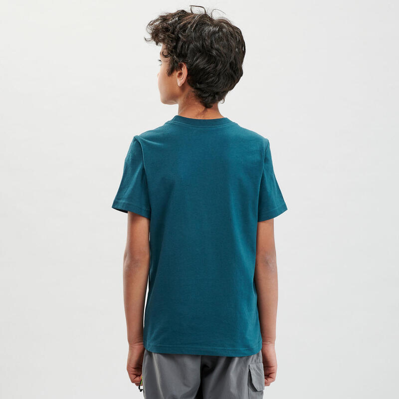 T-Shirt de randonnée - MH100 vert foncé - enfant 7-15 ans
