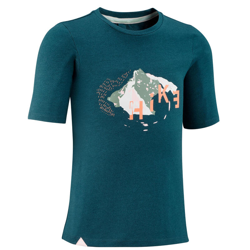 T-Shirt de randonnée - MH100 vert - enfant 7 à 15 ans