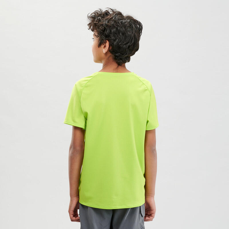 T-shirt de caminhada - MH500 verde - Criança 7-15 ANOS