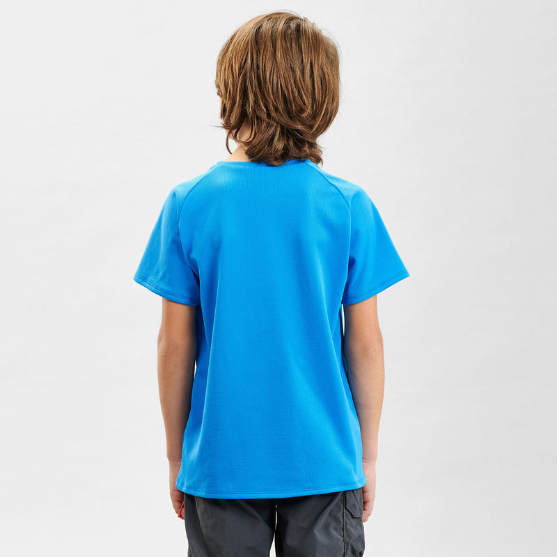 Kids' hiking T-Shirt - MH500 - Blue