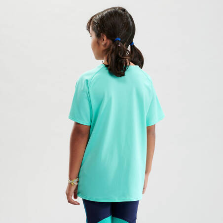 Kids' Hiking T-Shirt - MH500 Aged 7-15 - Turquoise