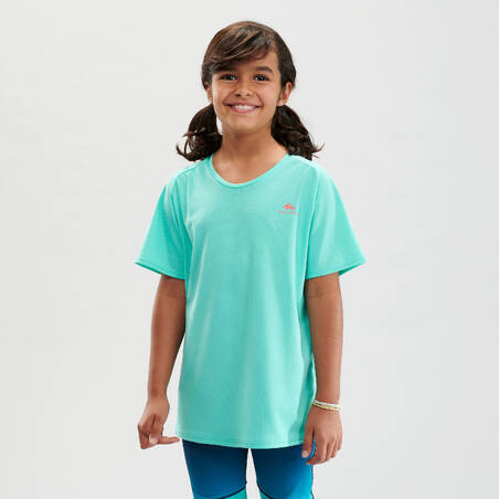 Kids' Hiking T-Shirt - MH500 Aged 7-15 - Turquoise