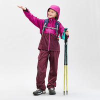 Ljubičaste dečje nadpantalone za planinarenje MH500 (od 7 do 15 godina)