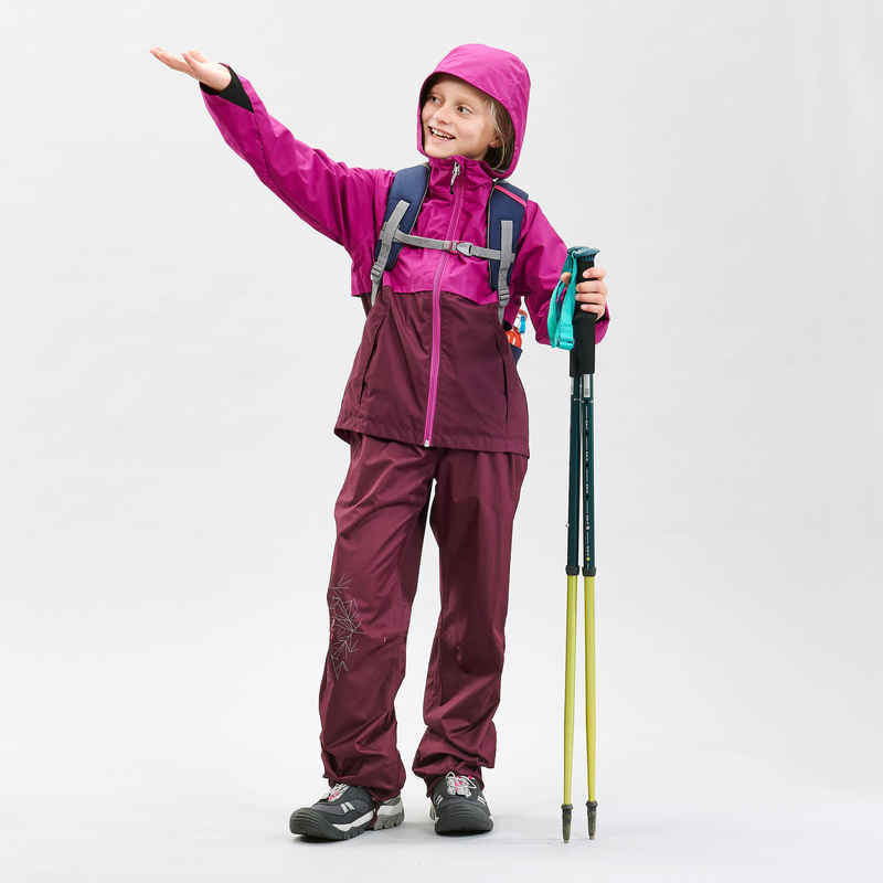 Überziehhose Kinder Gr. 122–170 Wandern - MH500 violett Medien 1
