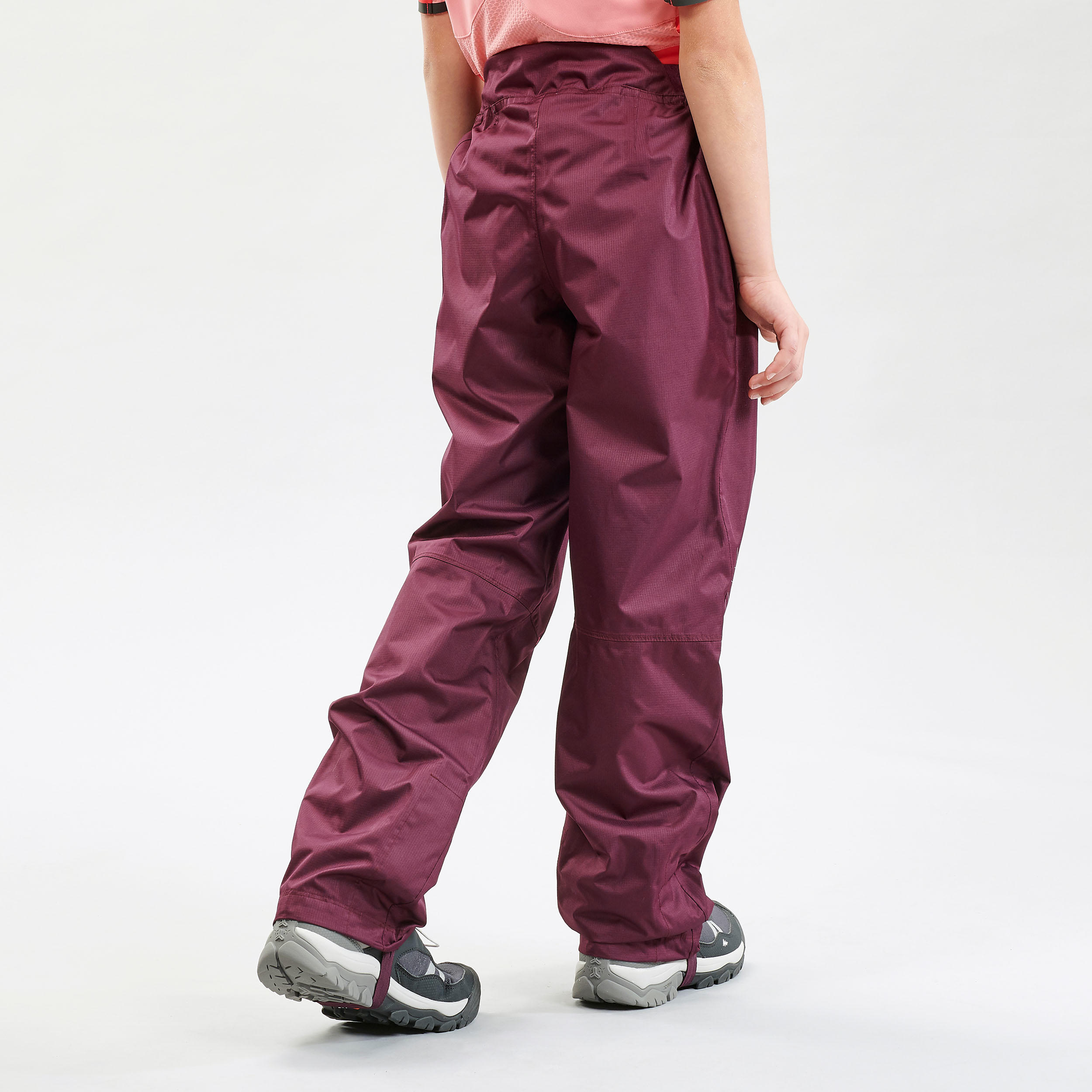 Kids’ Hiking Over Trousers - MH500 Aged 7-15 - Purple 3/7