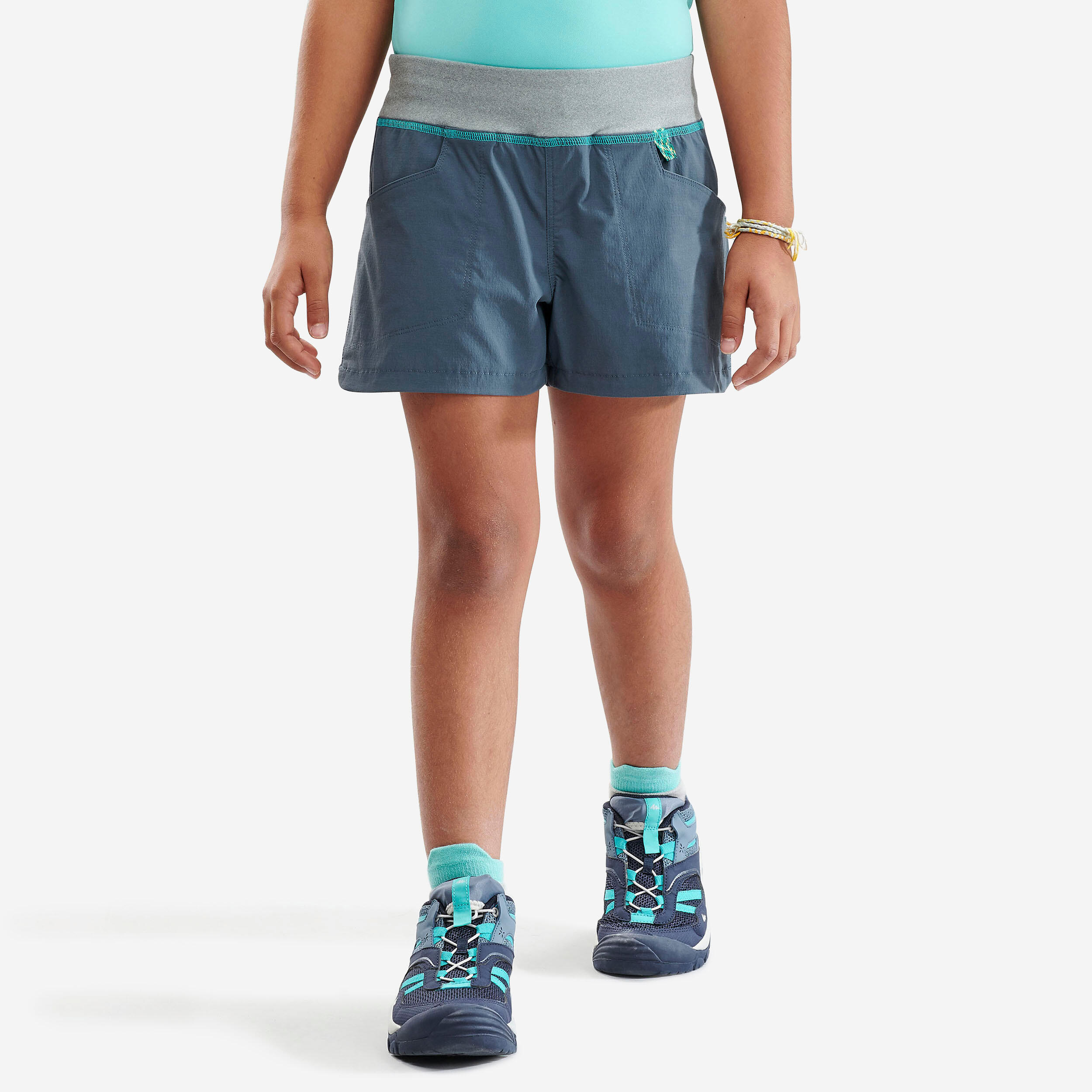 Short de randonnee enfant MH500 bleu fonce 7 15 ans QUECHUA Decathlon