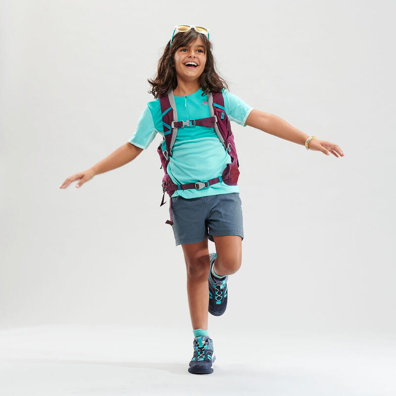 Pantalon Scurt Drumeție MH500 Gri Copii 7- 15 ani