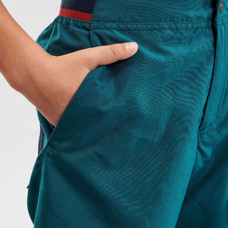 Pantalon Scurt Drumeție la munte MH100 Verde Copii 7-15 ani