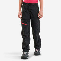 Pantalon de randonnée modulable - MH500 noir Enfant 7-15 ans